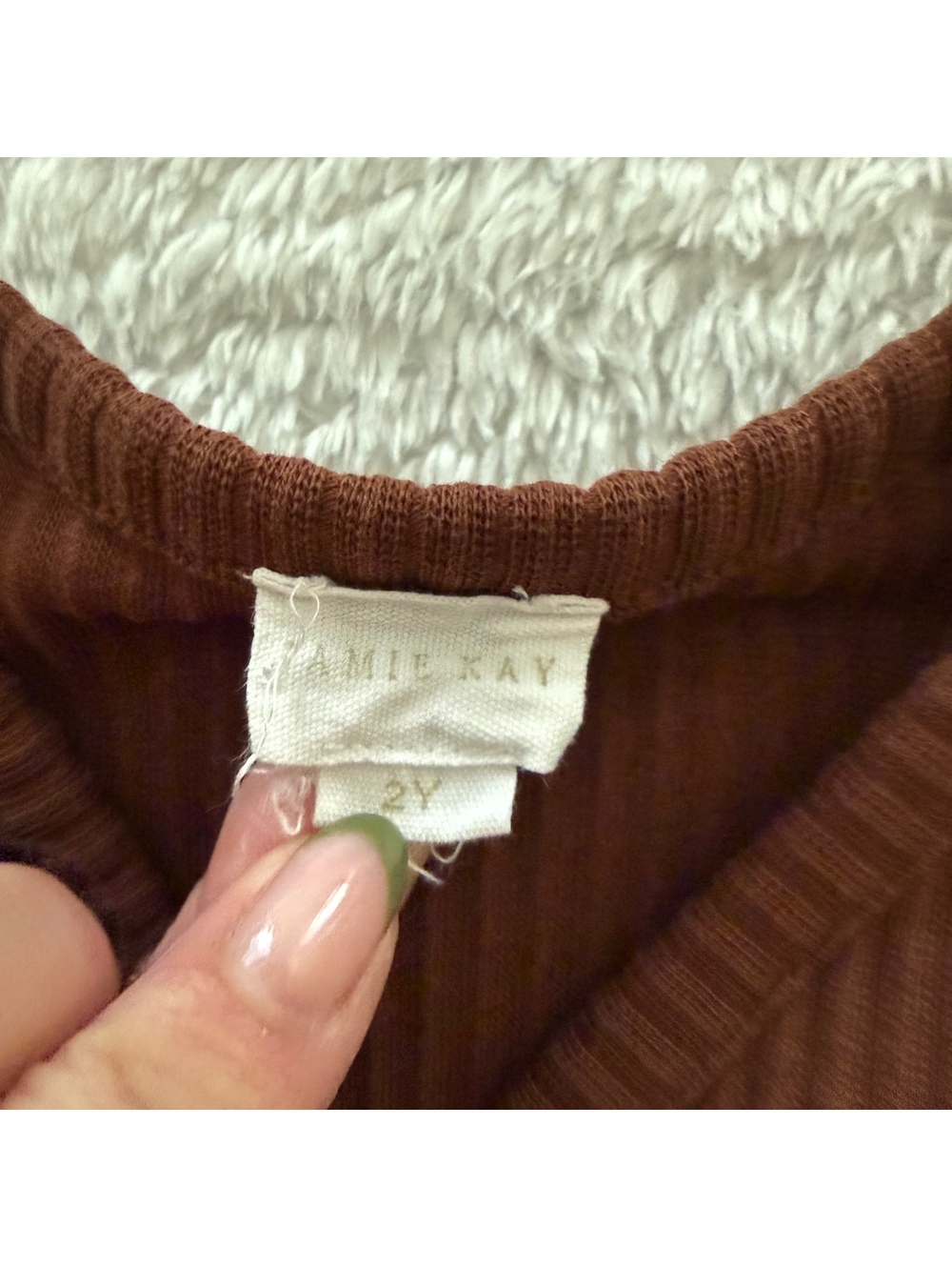 2y Jamie Kay Ribbed Button Up Top - Picture 2 of 2